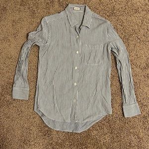Bundle 2 for $10 - Sunday Best Button Down White and Blue Stripe